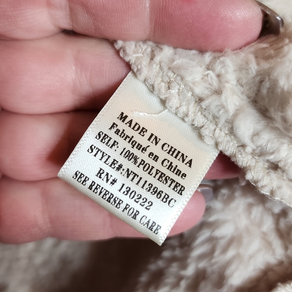 NWT Buckle Cozy Sherpa Fleece Cream 1/4 Zip Pullover Soft Stretch Size Small - Picture 11 of 16